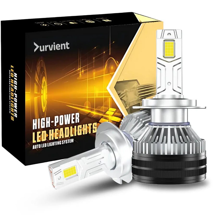150W High-Power LED Headlight Kit with CSP 4070 Chips (4300K Warm White / 6000K Pure White)