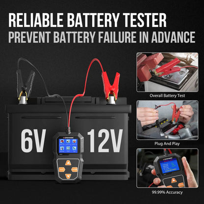 Konnwei KW218 6V & 12V Digital Car Battery Tester
