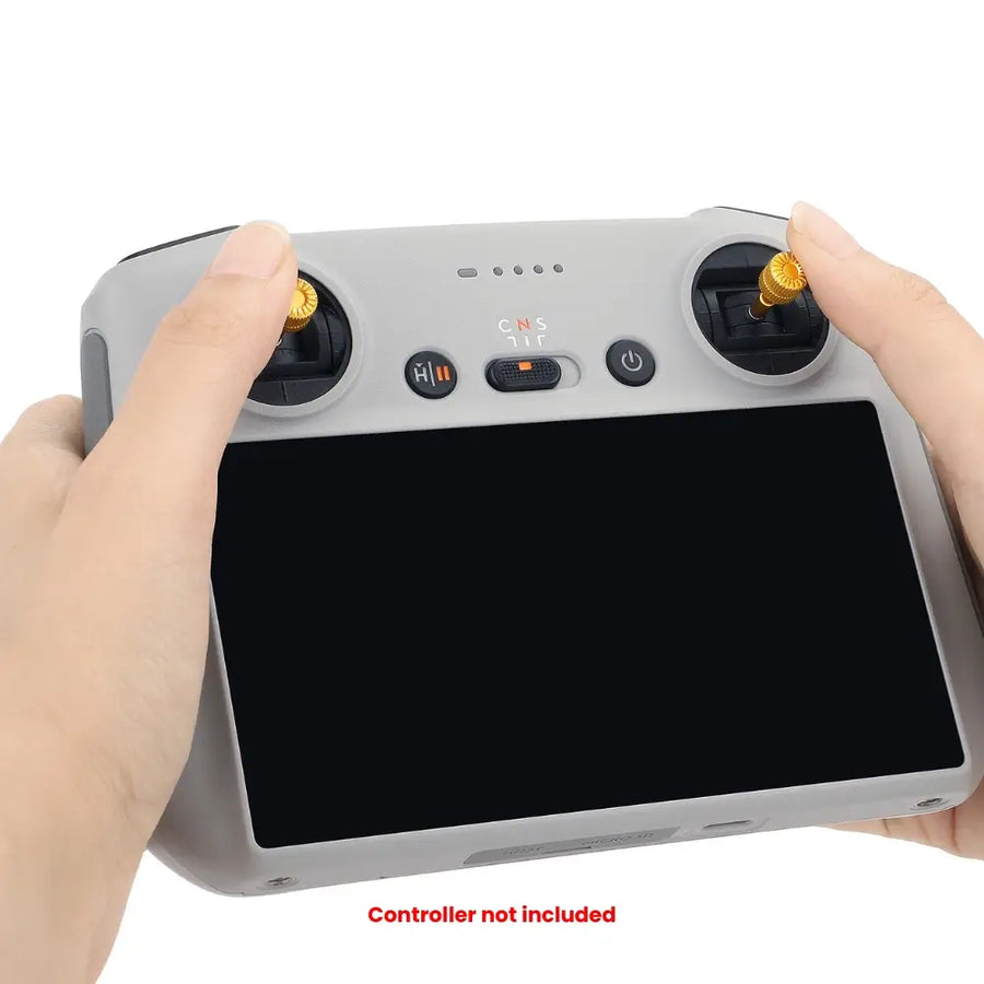 CNC Thumbstick Joysticks Installed on DJI RC 2 Remote Controller