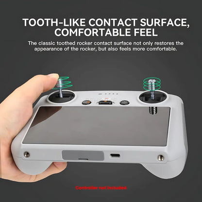 Textured Diamond Knurled Grip on Aluminum DJI Remote Controller Joysticks