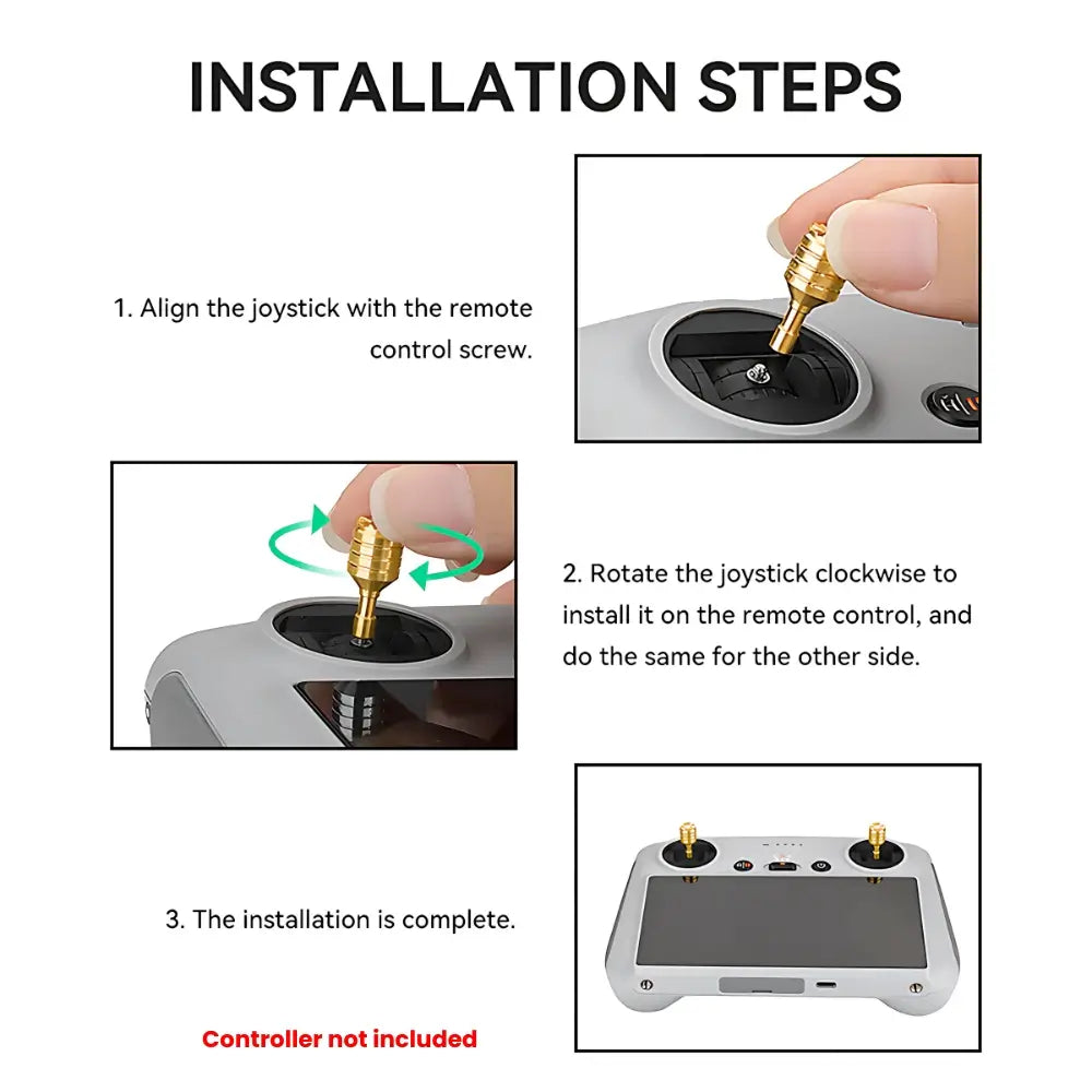 Screw-in Installation Process for DJI Smart Remote Rocker Thumbsticks