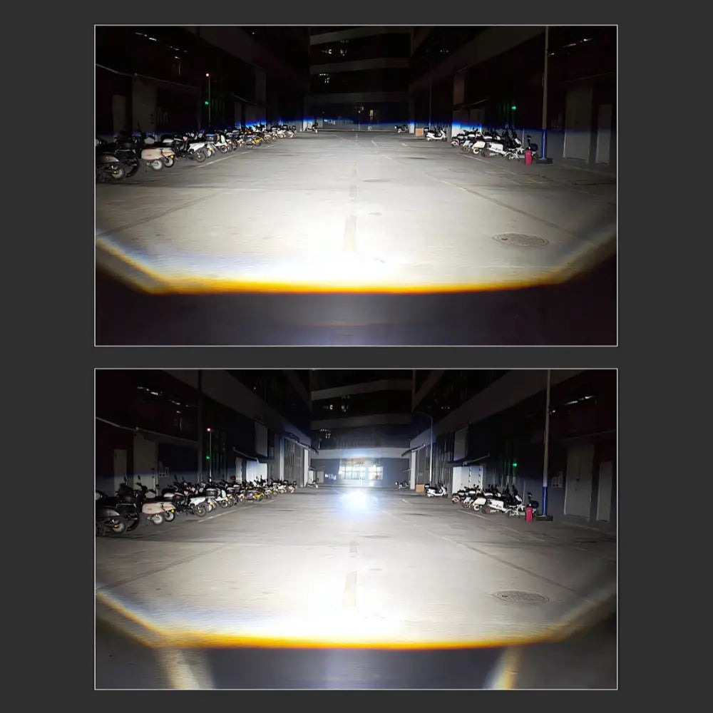 s75 bi led laser headlight projector light demonstration
