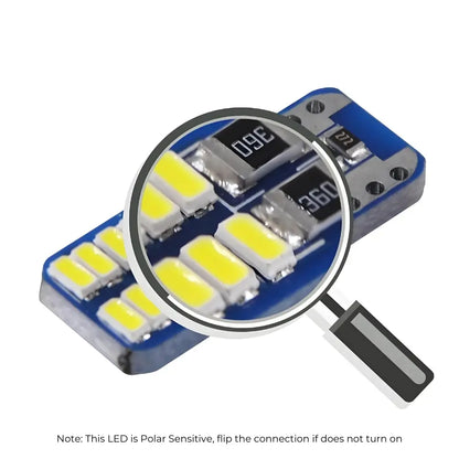 Compact T10 Canbus LED Bulbs (Pair)