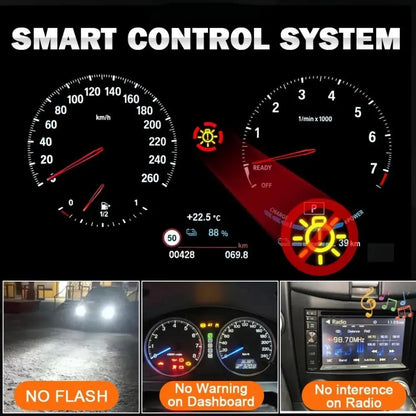 Intelligent LED Headlight Canbus Decoders & Anti-Flicker Harness (Pair)