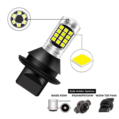 Canbus Error-Free High-Power White LED DRL Bulbs (DRL Only, Pair)