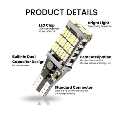 Canbus Error-Free T15 W16W WY16W LED Bulbs (Pair)