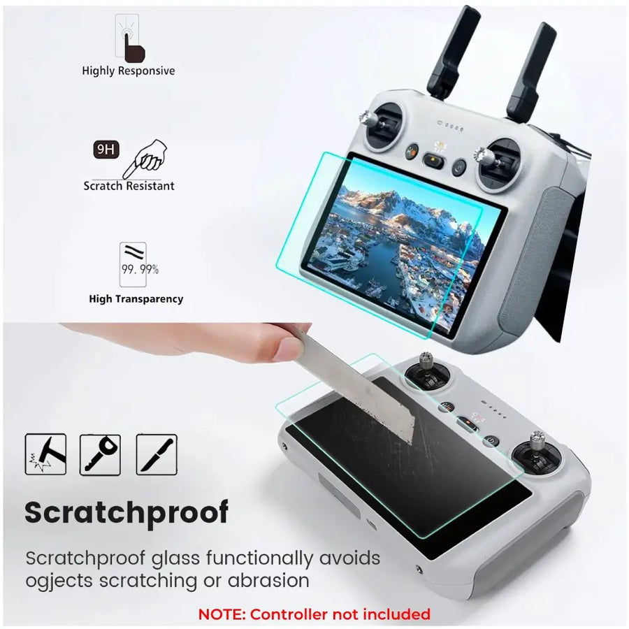Tempered Glass Screen Protector for DJI Smart RC RC2 (Pack of 2)