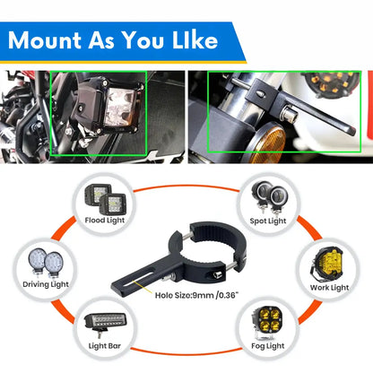 various ways of mounting fog aux spot light