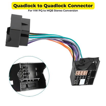 PQ to MQB Quadlock Conversion Cable for VW & Skoda Touchscreens