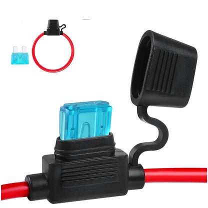 Waterproof In-Line ATC/ATO Blade Fuse Holder with 16 AWG Wire