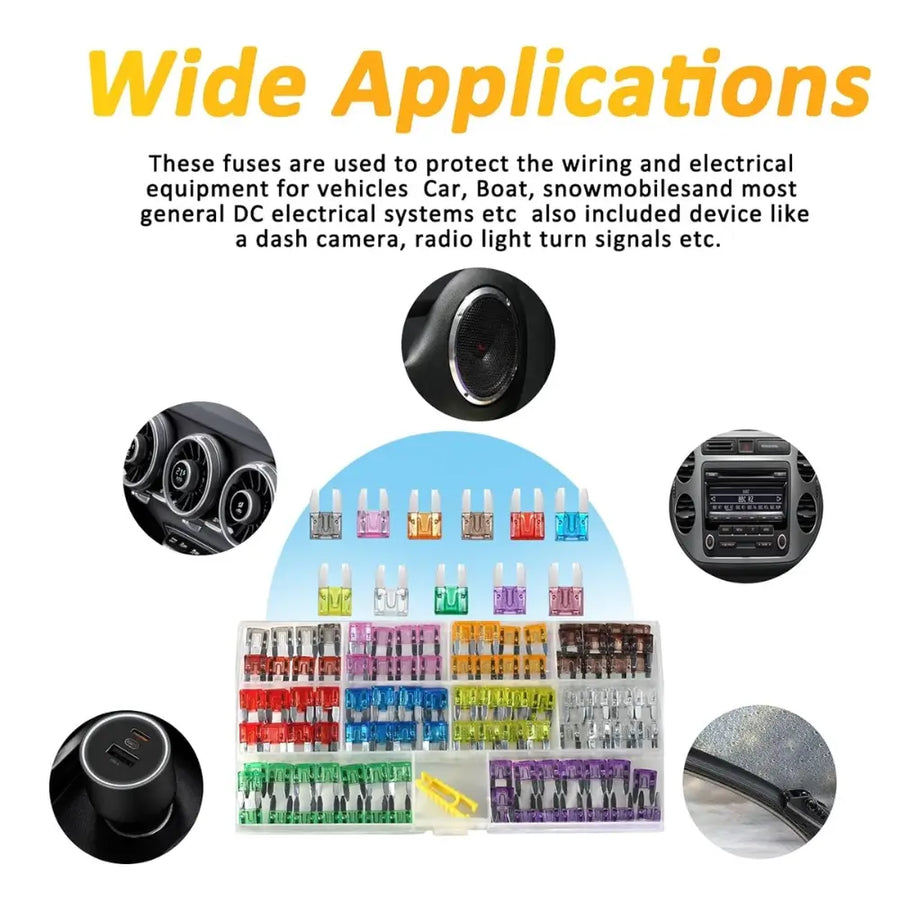 Mini ATM Blade Fuse Kit for European & Japanese Vehicles (10-Pack)