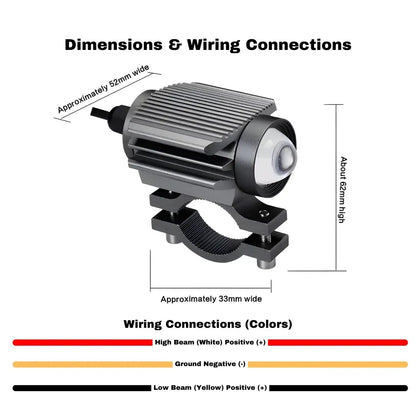 Dual Color LED Auxiliary Spotlight Fog Lights