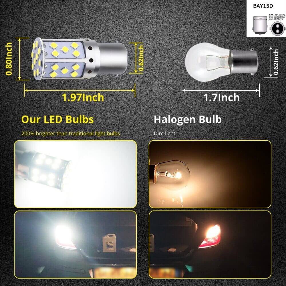 Parking Light White XBD 1157 BAY15D P21/5W CREE LED Bulb For Subaru Isuzu 