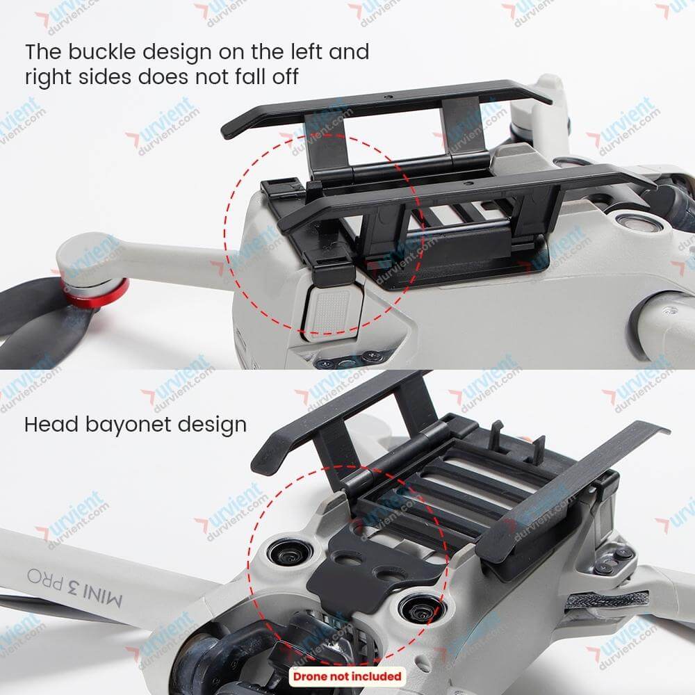 MotuTech Foldable Landing Gear for DJI Mini 3 Pro Landing Gear Drone Protection Accessories 21mm Increased Anti-Fall Buffer 