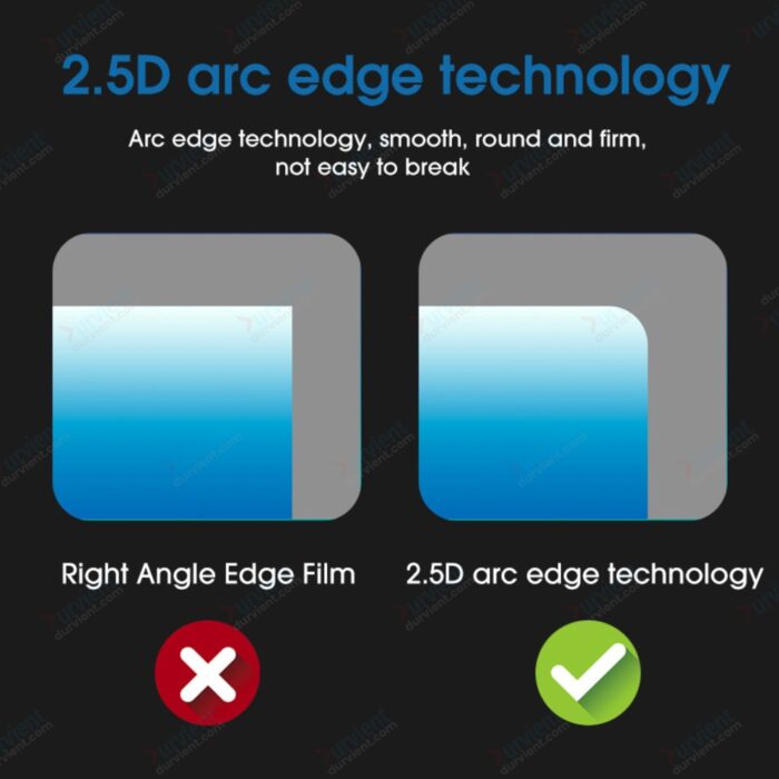 2.5D Arc edge technology tempererd glass durvient
