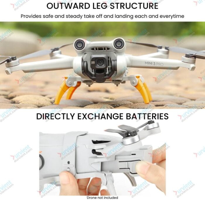 Leg structure and battery accessibility folding landing gear for dji mini 3 pro foldable spider landing gear