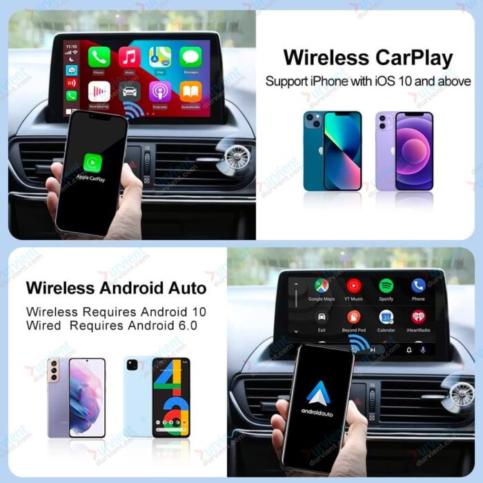 demonstration Carlinkit 4.0 wireless android auto apple carplay wireless AA CP wired to wireless kit