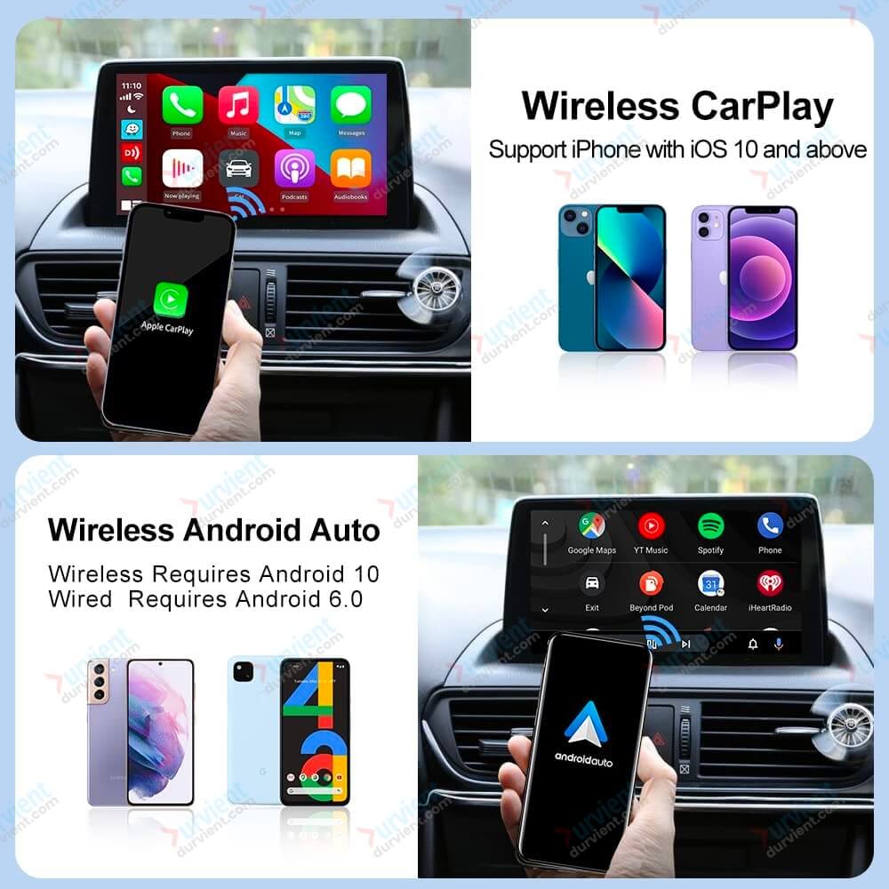 CLEARANCE SALE! CarlinKit 4.0 Wireless Apple CarPlay Android Auto Adapter  Ai Box Wired to Wireless Conversion Kit - Durvient