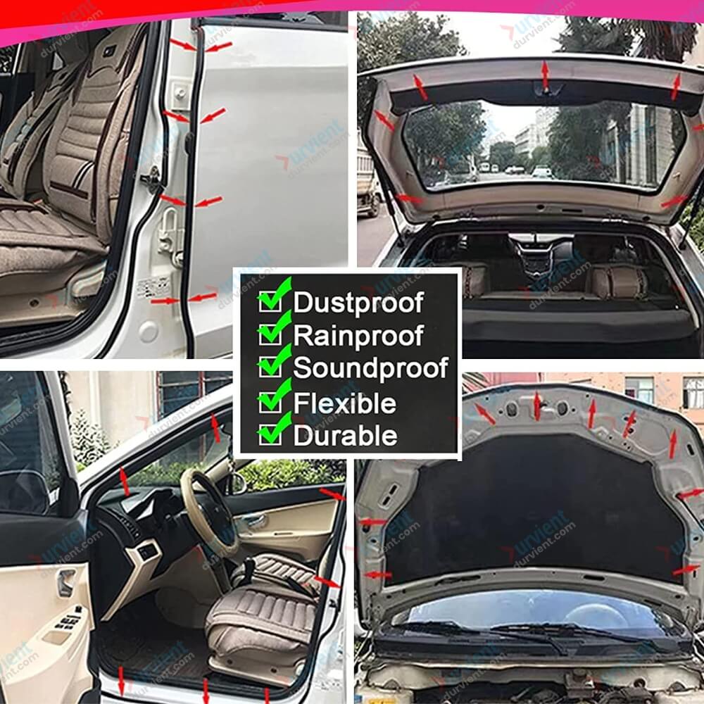 Car Door Rubber Seal Strip Double Layer Weather Strip Auto Door