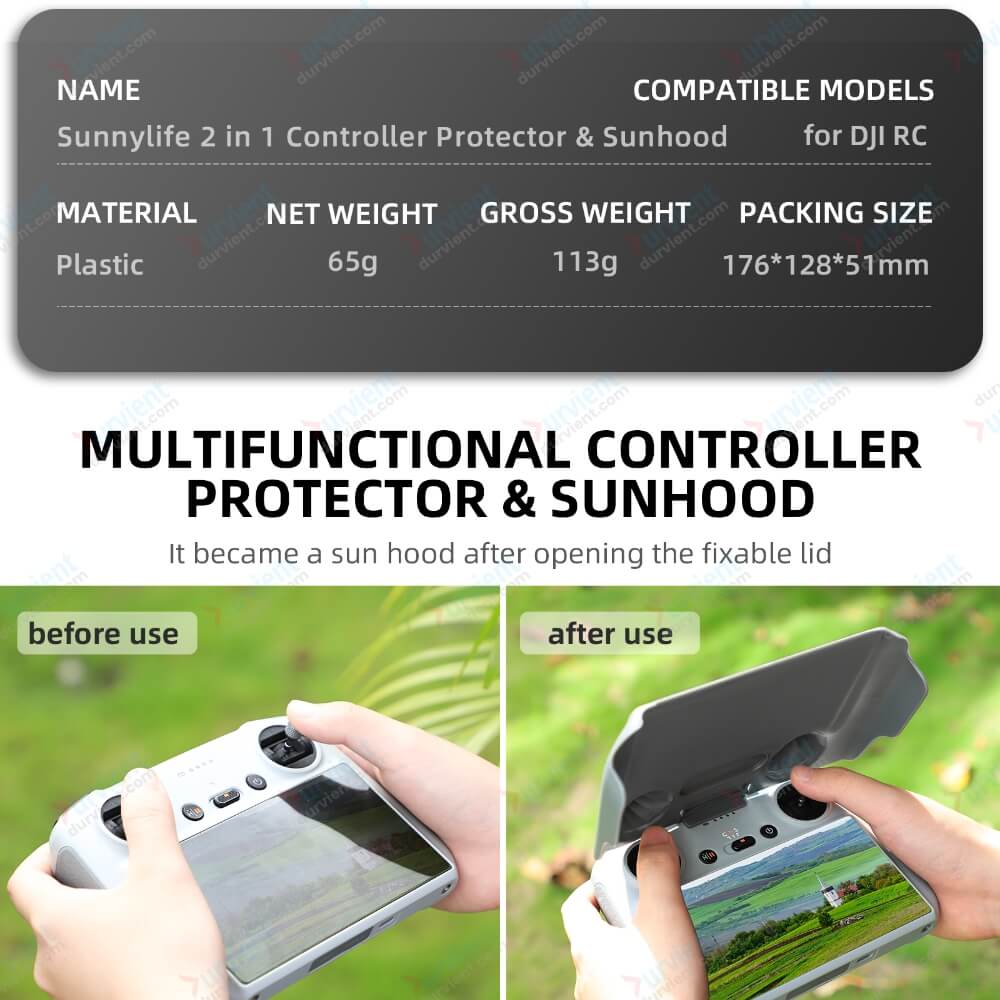 specifications of controller protector and sunhood for mini 3 pro smart controller rc