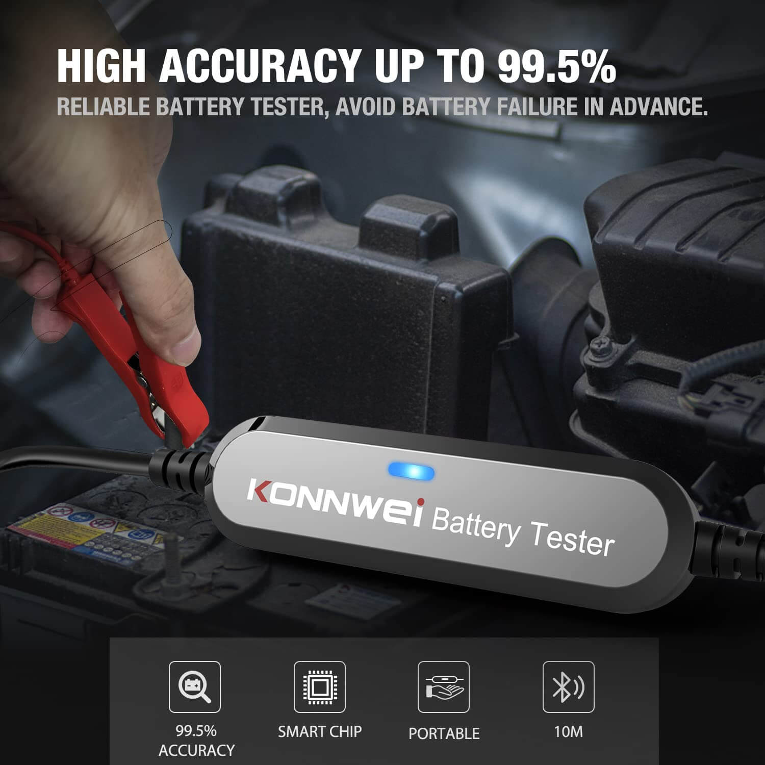 KONNWEI bt battery tester highly accurate