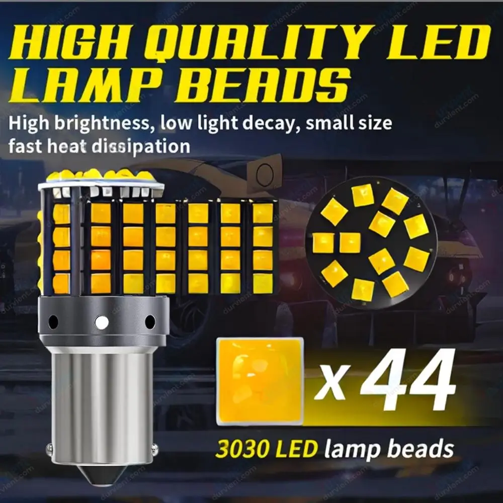 Yellow 1156 LED Replacement Ba15s P21W Bau15s Mini Indicator Bulbs