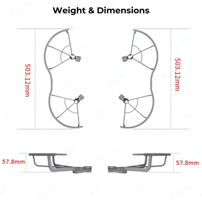 dji air 3 propeller guard weight and dimensions