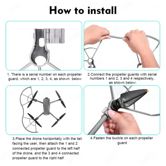 how to install dji air 3 propeller protector guard