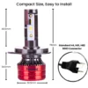 compact size easy to install hs1 h4 led