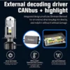 in line canbus decoder external driver hs1 h4 35 watt led headlight