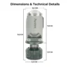 mini projector hs1 h4 h19 dimensions and technical specifications