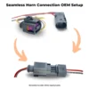 4D0971992 volkswagen skoda audi alternator horn connector for dual tone horn setup