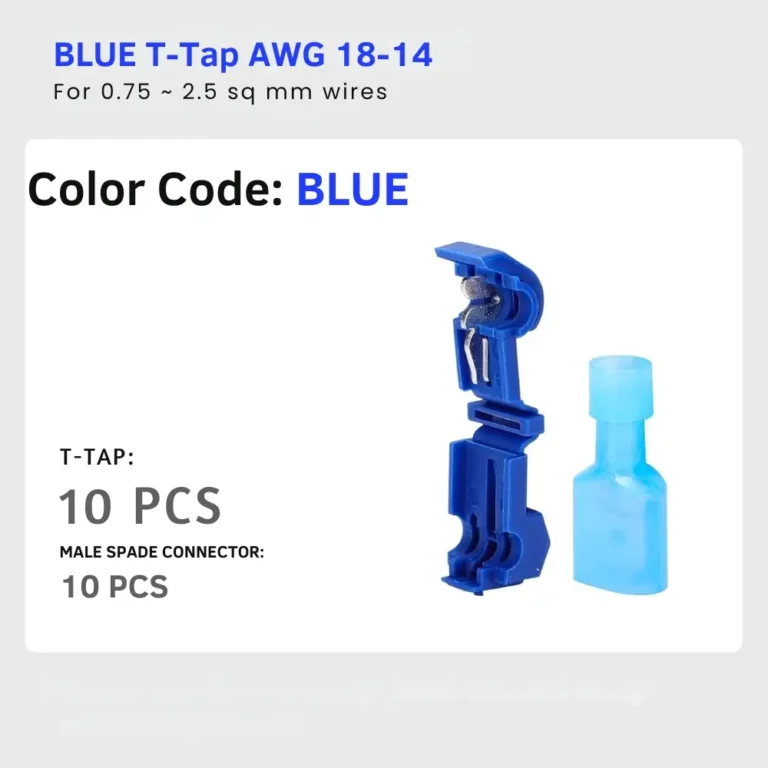 Blue T-Tap connector AWG 18-14 pack of 10