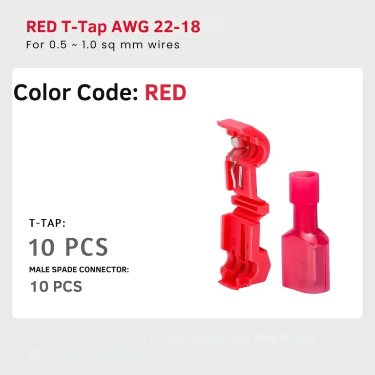 Red T-Tap connector AWG 22-18 pack of 10