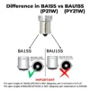 difference in bau15s vs ba15s - p21w white led