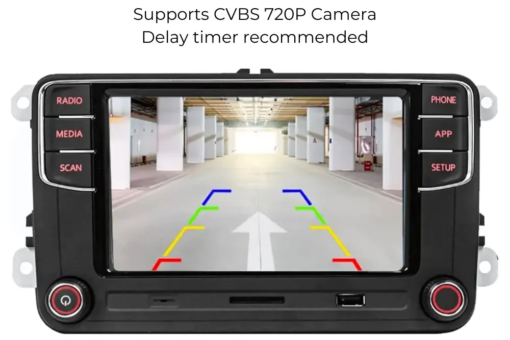Supports CVBS 720P reverse camera