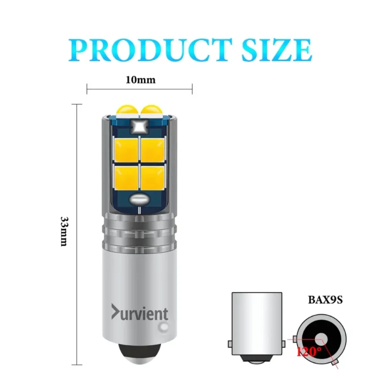 h21w bax9s white led for rear fog lamp product dimension