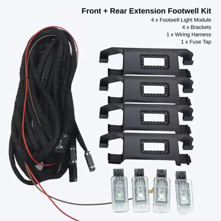 front and rear footwell lamp kit for volkswagen virtus taigun skoda kushaq kylaq