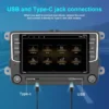 USB Type and Typc C jack up front