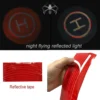 reflective tape allows visibility in low light conditions