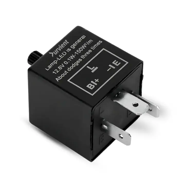 3-Pin Adjustable Indicator Flasher Relay – Fix LED Hyperflashing for Cars & Bikes - Image 1