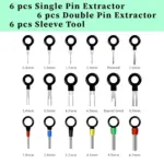 18-Pieces Automotive Connector Terminal Removal Tool Kit Pin Extractor Set for Wire Connectors - Image 4