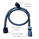 dual horn harness single horn to dual horn splitter for skoda volkswagen