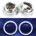 Premium 2.5 Inch Projector Shroud with Angel Eye DRL - Stylish Upgrade for Bi-LED/Bi-HID Headlights - Image 2