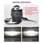 RS3 3-Inch Bi-LED Dual Laser Fog Projector - 6000K Daylight White, IP65 Waterproof (Cars & Bikes) - Image 7