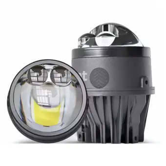 RS3 3-Inch Bi-LED Dual Laser Fog Projector - 6000K Daylight White, IP65 Waterproof (Cars & Bikes)