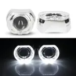Premium 2.5 Inch Projector Shroud with Angel Eye DRL - Stylish Upgrade for Bi-LED/Bi-HID Headlights - Image 3