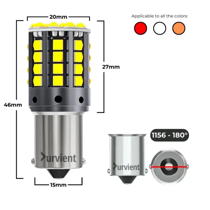 44 LED Canbus Error Free BA15S LED P21W LED 1156 Bulbs - Canbus Error-Free Indicators, Brake, and Fog Lights - Image 7