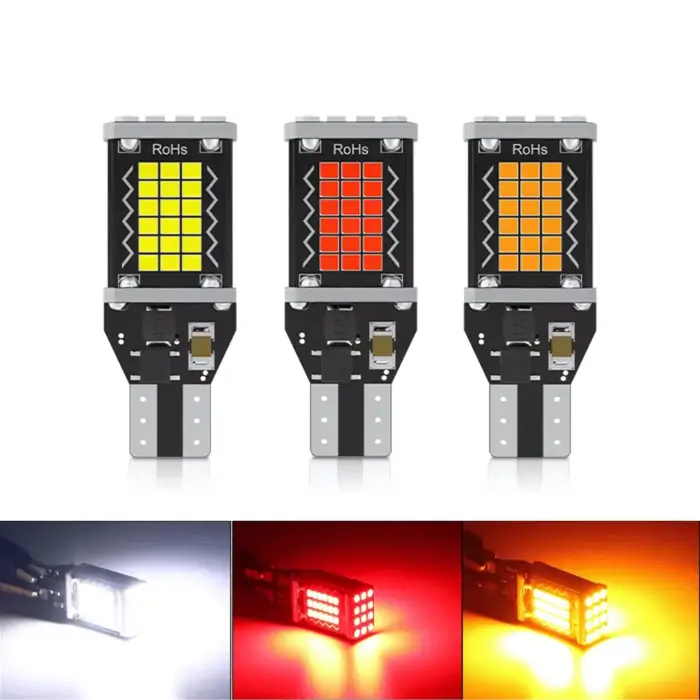 T15 W16W/WY16W Canbus Error-Free LED Bulb - 2016 SMD LEDs, 360° Illumination, Plug-and-Play - Image 1