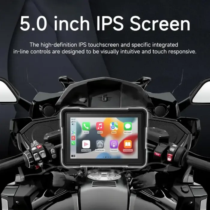 5" Wireless Display for Motorcycle Android Auto & CarPlay - IPS Touchscreen, TPMS & Dashcam Options - Image 4